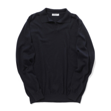 FUJITO / フジト | L/S Skipper Polo - Navy