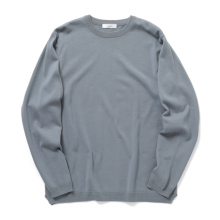 FUJITO / フジト | L/S Knit T-Shirt - Blue Gray