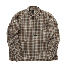 DAIWA PIER39 / ダイワピア39 | TECH ZIP ANGLER SHIRT L/S PLAIDS - Brown