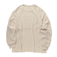 blurhms / ブラームス | Co/Silk Nep Raglan Tee - Ivory