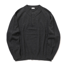 crepuscule / クレプスキュール | L/S Polo - Black