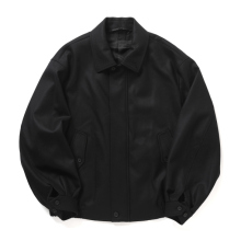 ssstein / シュタイン | WOOL MELTON HARRINGTON JACKET - Black