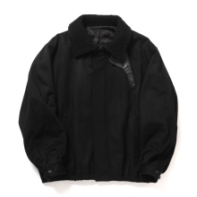 ssstein / シュタイン | MOUTON COLLAR WOOL CASHMERE PADDED JACKET - Black