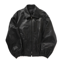 ssstein / シュタイン | CALF ZIP SHORT JACKET - Black