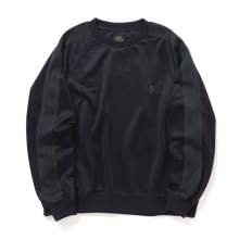 Needles / ニードルズ | Track Crew Neck Shirt - Poly Smooth - Navy