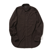 ENGINEERED GARMENTS / エンジニアドガーメンツ | Work Shirt - Cotton Brushed Twill - Dk.Brown