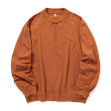 blurhms / ブラームス | Co/Silk Nep Harf-zip P/O - Dusty Orange