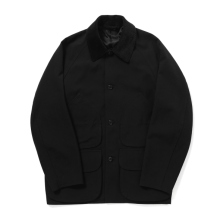 blurhms / ブラームス | Wool Gabardine Hunting Jacket - Black