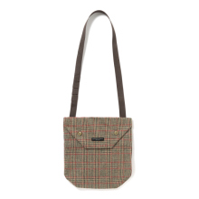 ENGINEERED GARMENTS / エンジニアドガーメンツ | Shoulder Pouch - Wool Poly Glen Plaid - Tan / Red