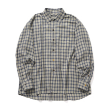 MAATEE&SONS / マーティーアンドサンズ | over shirts SILK RAYON CHECK - Blue Yellow