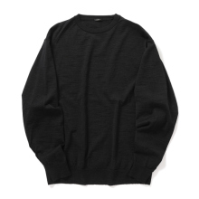 COMOLI / コモリ | ウール クルーネックニット - Charcoal