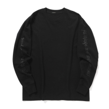 COMOLI / コモリ | コットンジャージ プリント長袖Tシャツ - Black