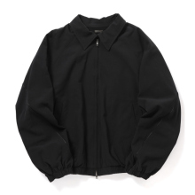 Antwort / アントワート | LEATHER PIPED COTTON GABARDINE JACKET - Black