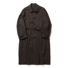 ssstein / シュタイン | WOOL DOESKIN OVERSIZED INVESTIGATED COAT - Grey Brown