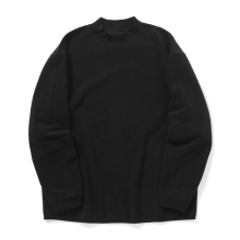 CURLY / カーリー | FINE COTTON PILE MOCKNECK PULLOVER - Black