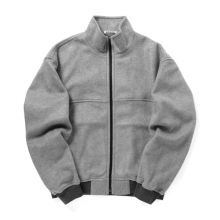 AURALEE / オーラリー | PURE SILK COMFORT FLEECE ZIP BLOUSON (メンズ) - Top Gray