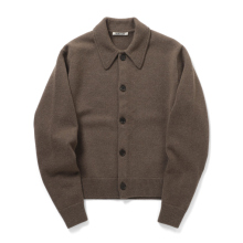 AURALEE / オーラリー | SUPER FINE WOOL KNIT SHIRT CARDIGAN (メンズ) - Top Brown