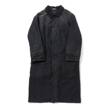 AURALEE / オーラリー | GARMENT-DYED ORGANIC COTTON HEAVY MOLESKIN COAT (メンズ) - Faded Black
