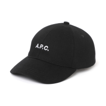 A.P.C. / アーペーセー | Charlie キャスケット / ロゴ刺繍 White - Black