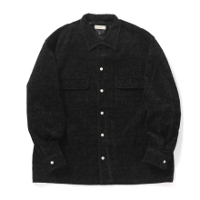 STEAF. / スティーフ | ROUGE OPEN COLLAR SHIRT - Smoky Black