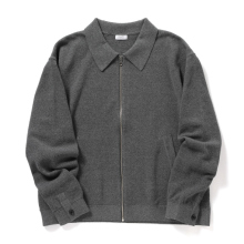 crepuscule / クレプスキュール | Co/Wo Moss Stitch Zip Blouson - Medium.Gray