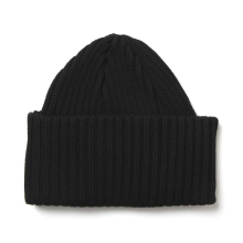 BATONER / バトナー | SOLID WOOL SHORT KNIT CAP (ユニセックス) - Black