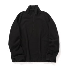Y / ワイ (YLEVE / イレーヴ) | RECYCLE POLYESTER FLEECE HALF ZIP PULLOVER - Black