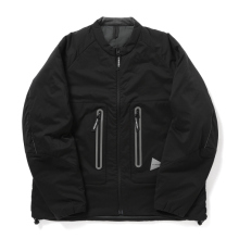 and wander / アンドワンダー | airflow light collarless jacket - Black
