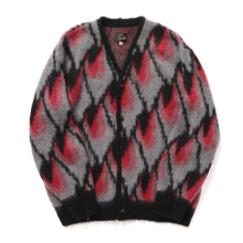 Needles / ニードルズ | Mohair Cardigan - Abstract - Black/Red