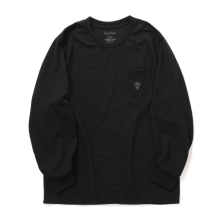 South2 West8 / サウスツーウエストエイト | L/S Round Pocket Tee - Circle Horn - Black