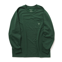 South2 West8 / サウスツーウエストエイト | L/S Round Pocket Tee - Circle Horn - Green