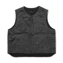 ENGINEERED GARMENTS / エンジニアドガーメンツ | Over Vest - Wool Poly Shaggy Twill - Charcoal