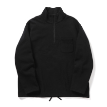 ENGINEERED GARMENTS / エンジニアドガーメンツ | Zip Mock Neck - 12oz Cotton Fleece - Black