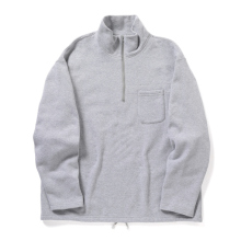 ENGINEERED GARMENTS / エンジニアドガーメンツ | Zip Mock Neck - 12oz CP Fleece - H.Grey