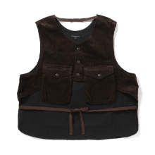 ENGINEERED GARMENTS / エンジニアドガーメンツ | Support Vest - Cotton 4.5W Corduroy - Dk.Brown