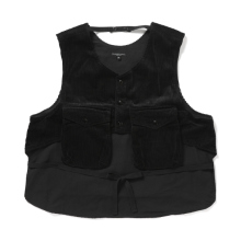 ENGINEERED GARMENTS / エンジニアドガーメンツ | Support Vest - Cotton 4.5W Corduroy - Black