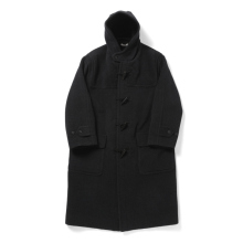 AURALEE / オーラリー | WOOL HERRINGBONE DUFFLE COAT (メンズ) - Dark Charcoal