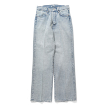 AURALEE / オーラリー | FADED HEAVY DENIM CENTER-PLEATED PANTS (レディース) - Faded Indigo