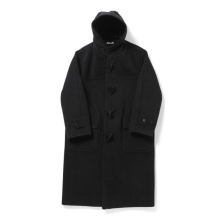 AURALEE / オーラリー | WOOL HERRINGBONE DUFFLE COAT (レディース) - Dark Charcoal