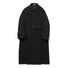 AURALEE / オーラリー | SUPER FINE WOOL MOSSER SOUTIEN COLLAR COAT (メンズ) - Black