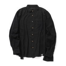 Needles / ニードルズ | Rebuild by Needles - Flannel Shirt ->7 Cuts Shirt / Wide / Over Dye / Black -Fサイズ2