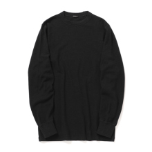 COMOLI / コモリ | コットンカシミヤ ベースレイヤー長袖クルー - Black