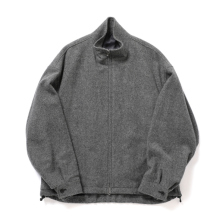 URU / ウル | WOOL LIGHT TWEED - ZIP UP BLOUSON - M.Gray