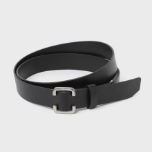 Yohji Yamamoto POUR HOMME / ヨウジ ヤマモト | MATT SOFT OIL LEATHER 30MM FREE BELT - Black