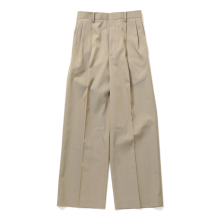 AURALEE / オーラリー | LIGHT WOOL MAX GABARDINE TWO-TUCK SLACKS (レディース) - Khaki Beige Chambray