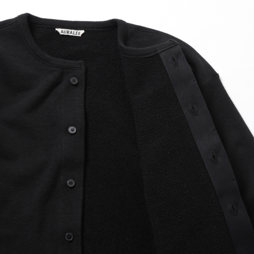 AURALEE / オーラリー | HEAVY BD SWEAT CARDIGAN (メンズ) - Black 