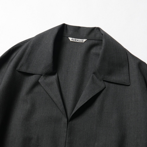 AURALEE / オーラリー | WOOL SILK TROPICAL SHIRTS JACKET (メンズ 