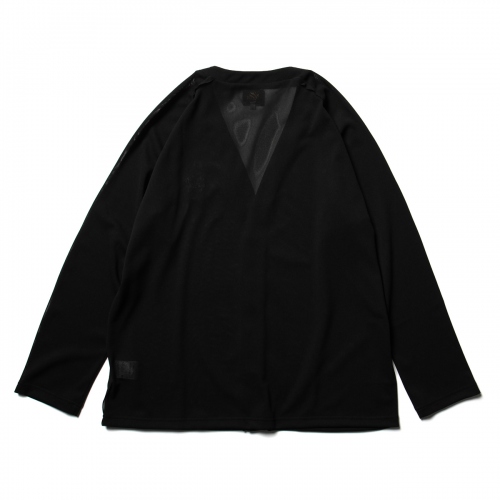 Needles / ニードルズ | V Neck Cardigan - Poly Mesh - Black | 通販 