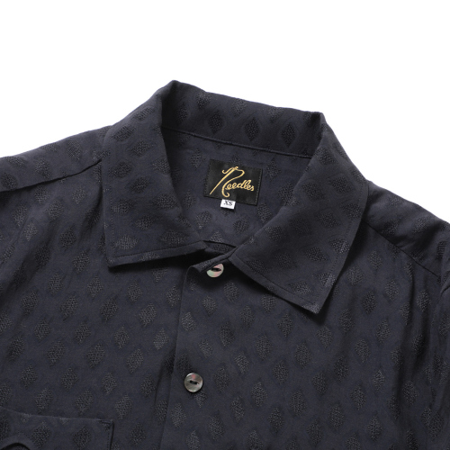 Needles / ニードルズ | One-up Shirt - Diamond Mesh Jacquard - Navy 