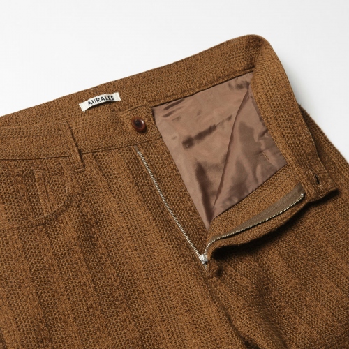 AURALEE / オーラリー | COTTON LINEN LENO 5P PANTS (メンズ) - Brown 